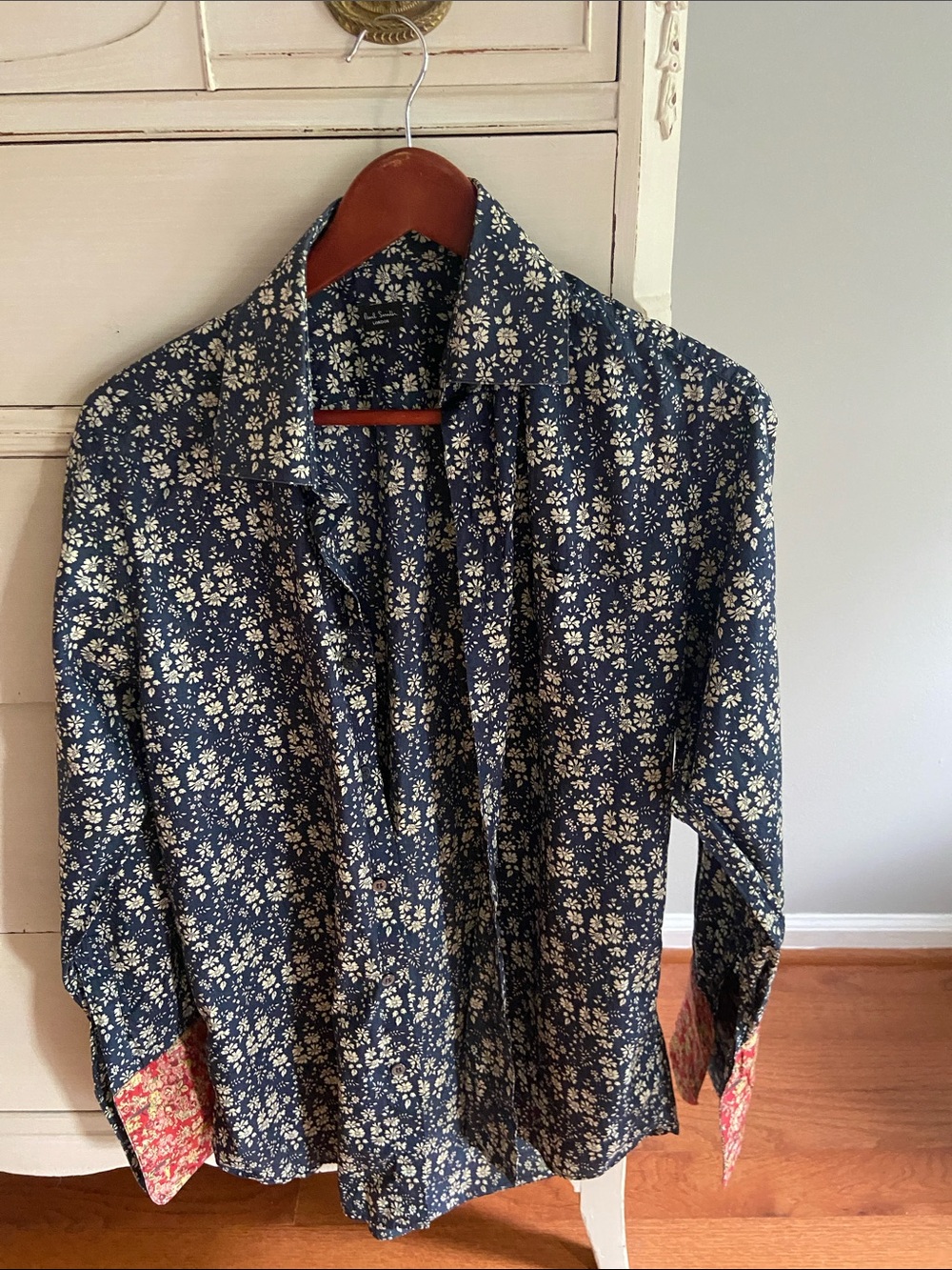 Paul Smith Navy Floral Lightweight Button-up Shirt